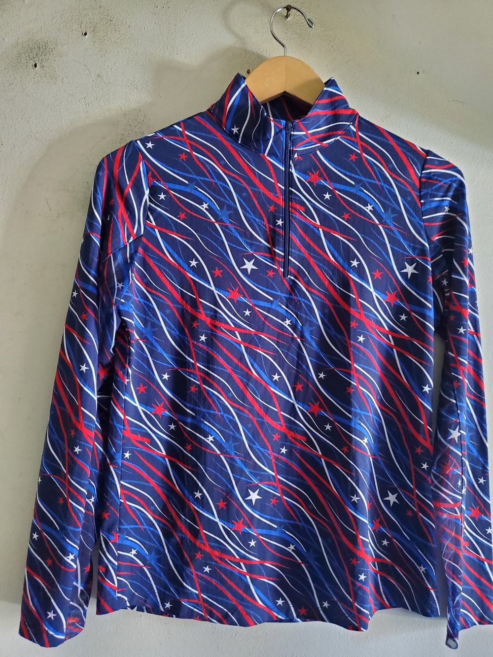 IBKUL Blue and Red Performance Polo with Subtle Stripe Pattern